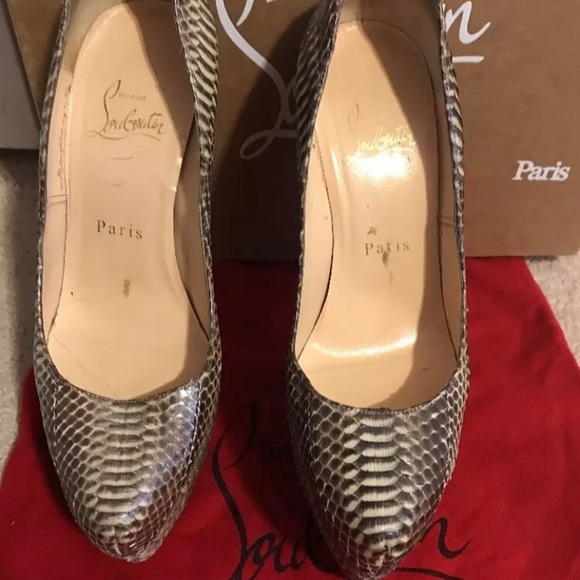 Christian Louboutin Daffodile python shoes 36.5 - Picture 2 of 8